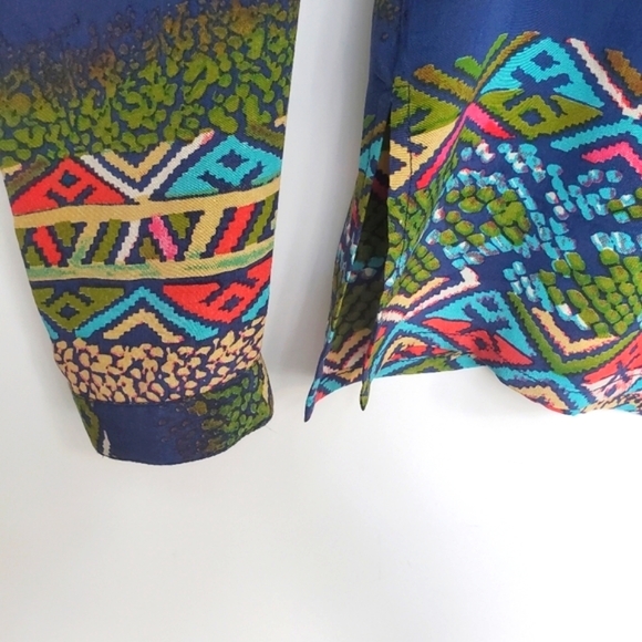 100% Silk Snakeskin Boho Top Sz S -EUC! By Tolani - Picture 4 of 11